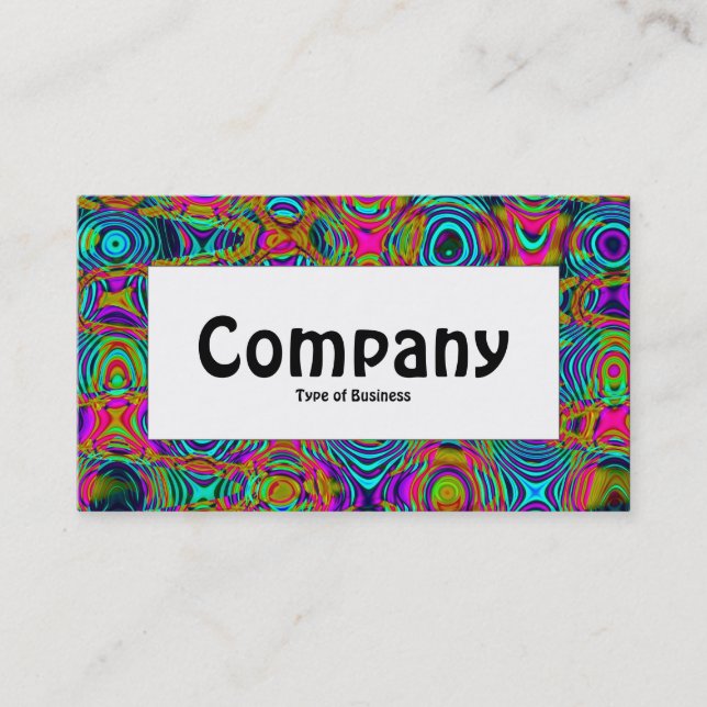 Centre Label - Fractal Abstract 191111a Business Card (Front)