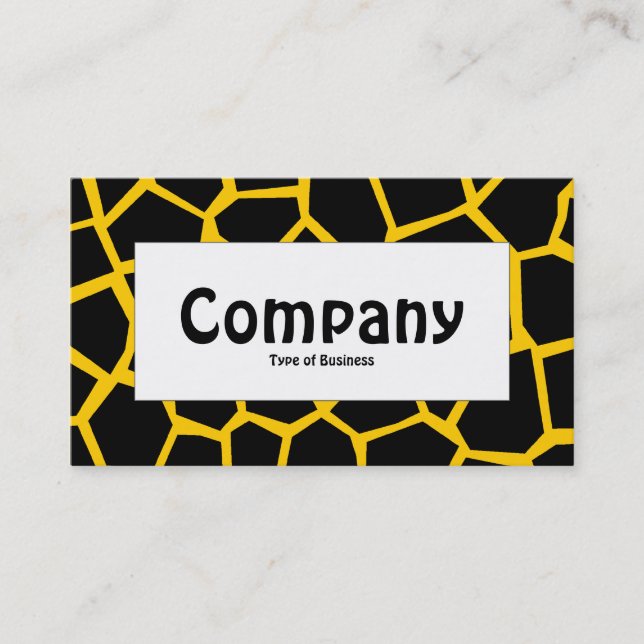 Centre Label - Go Giraffe Amber Business Card (Front)