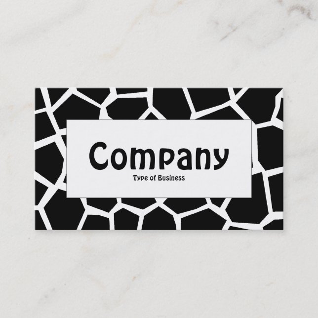 Centre Label - Go Giraffe B&W Business Card (Front)