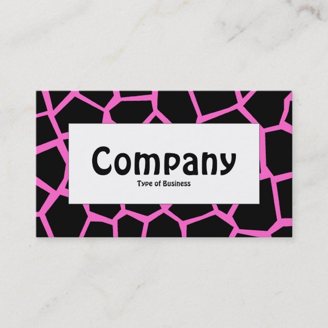 Centre Label - Go Giraffe Pink Business Card (Front)