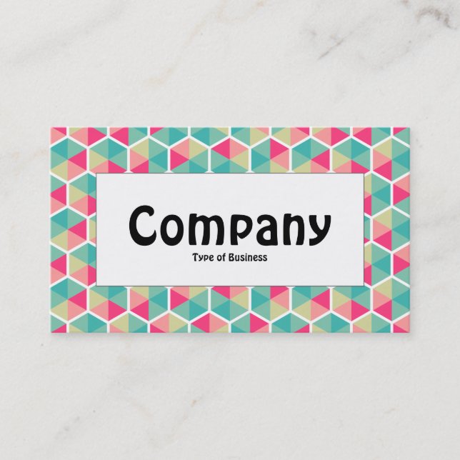 Centre Label - Hexagon Pattern 02 Business Card (Front)