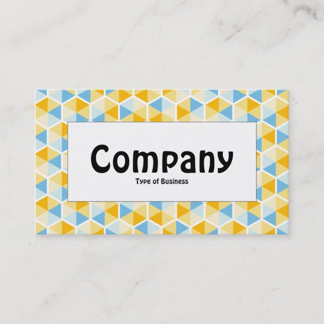 Centre Label - Hexagon Pattern 03 Business Card (Front)