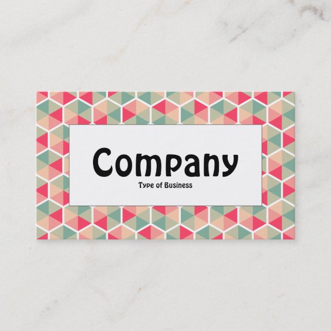 Centre Label - Hexagon Pattern 04 Business Card (Front)