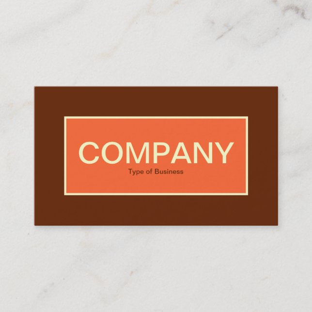 Centre Label II - Autumn Orange with Brown 632100 Business Card (Front)