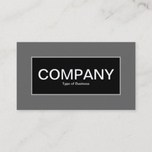 Centre Label II - Black with Grey Business Card