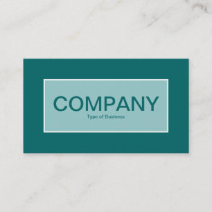 Centre Label II - Light Blue Green with Teal Business Card