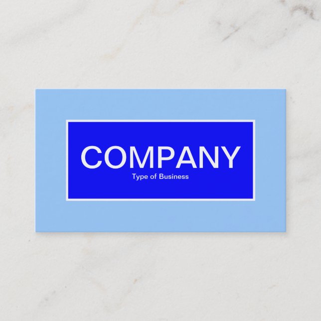 Centre Label II - Shades of Blue Business Card (Front)
