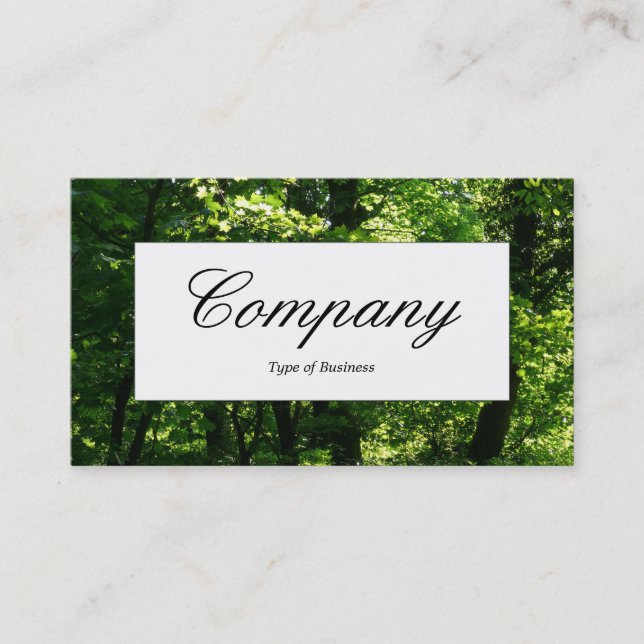 Centre Label - In the Woods Business Card (Front)