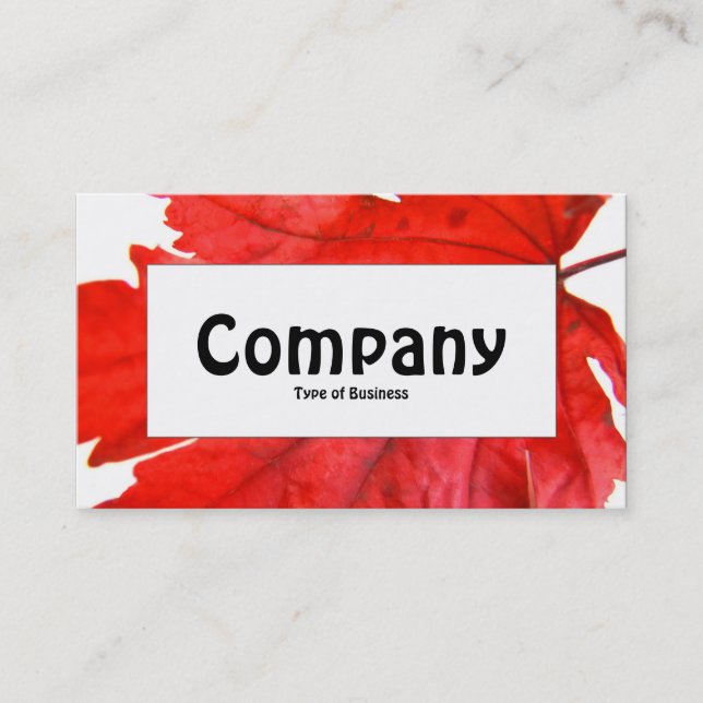 Centre Label - Japanese Maple Leaf Business Card (Front)