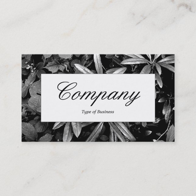 Centre Label - Leaves Business Card (Front)