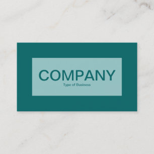 Centre Label - Light Blue Green with Teal 006666 Business Card