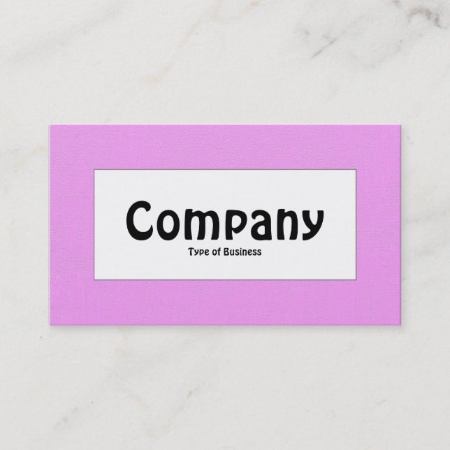 Centre Label - Lilac Painted Canvas Business Card (Front)