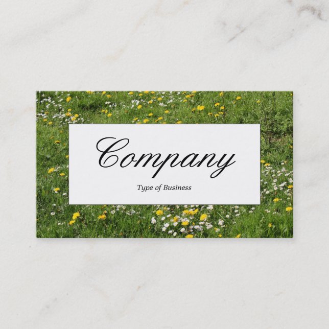 Centre Label - Meadow Flowers Business Card (Front)