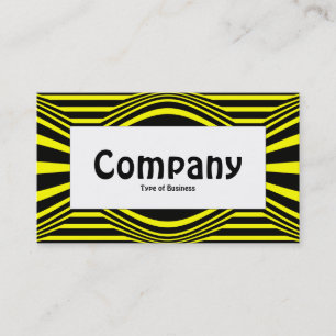 Centre Label - Op Art II 01 - Black and Yellow Business Card