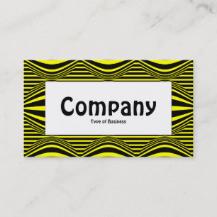 Centre Label - Op Art III 01 - Black and Yellow Business Card