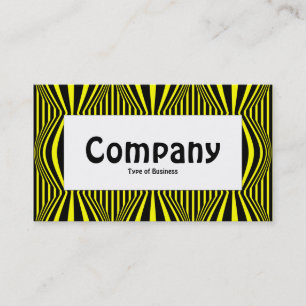 Centre Label - Op Art IV 01 - Black and Yellow Business Card