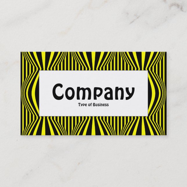 Centre Label - Op Art IV 01 - Black and Yellow Business Card (Front)