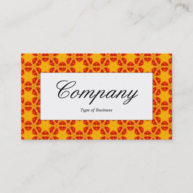 Centre Label - OrangeTerrazzo Pattern 02 Business Card (Front)