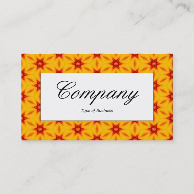 Centre Label - OrangeTerrazzo Pattern 05 Business Card (Front)