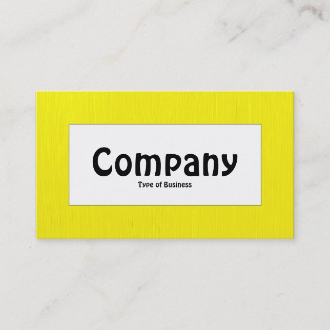 Centre Label - Painted Yellow Business Card (Front)