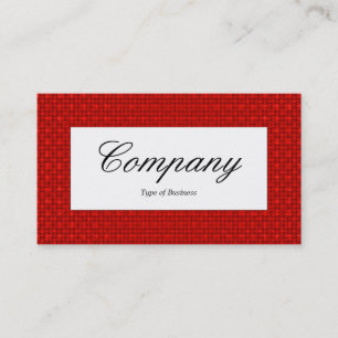 Centre Label - Red Fabric Texture Business Card