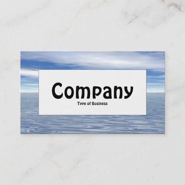 Centre Label - Sea and Sky Business Card (Front)