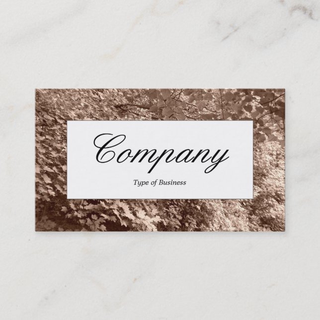 Centre Label - Sepia Trees Business Card (Front)