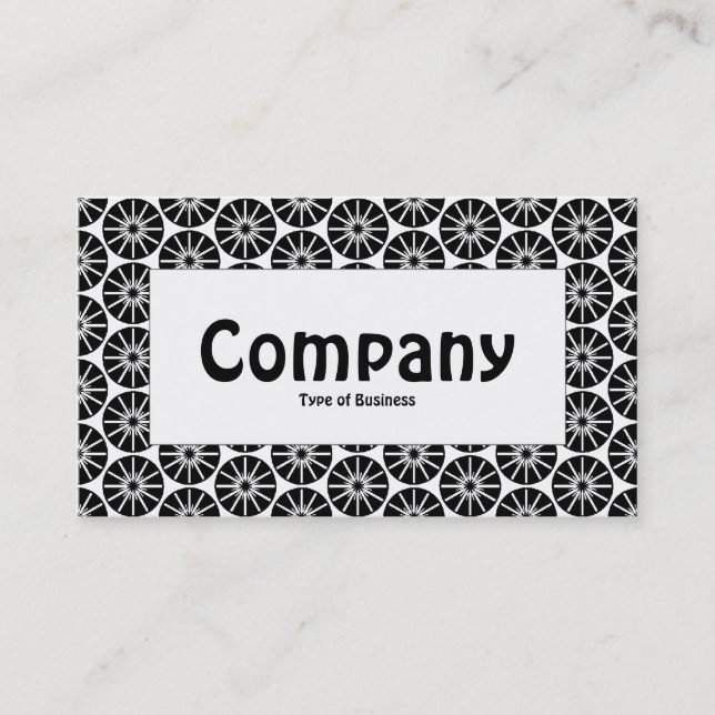Centre Label - Star Wheel - Black Business Card (Front)