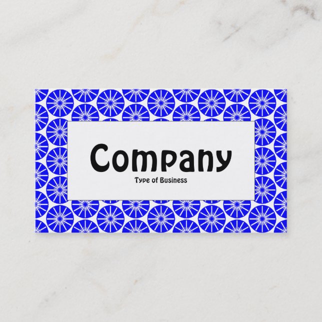 Centre Label - Star Wheel - Blue Business Card (Front)