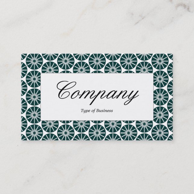 Centre Label - Star Wheel - Dark Green Business Card (Front)