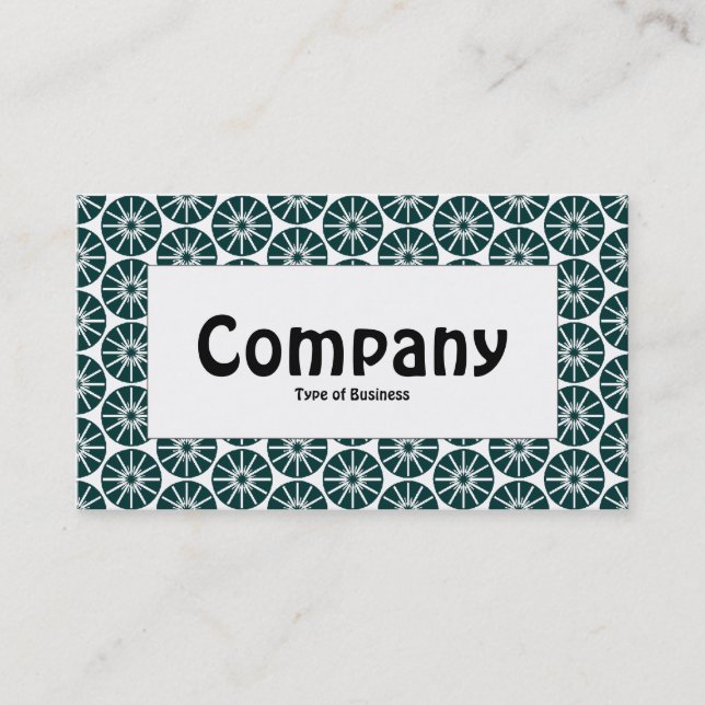 Centre Label - Star Wheel - Dark Green Business Card (Front)