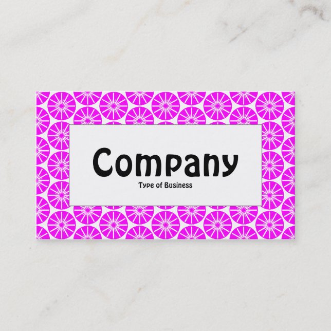Centre Label - Star Wheel - Magenta Business Card (Front)