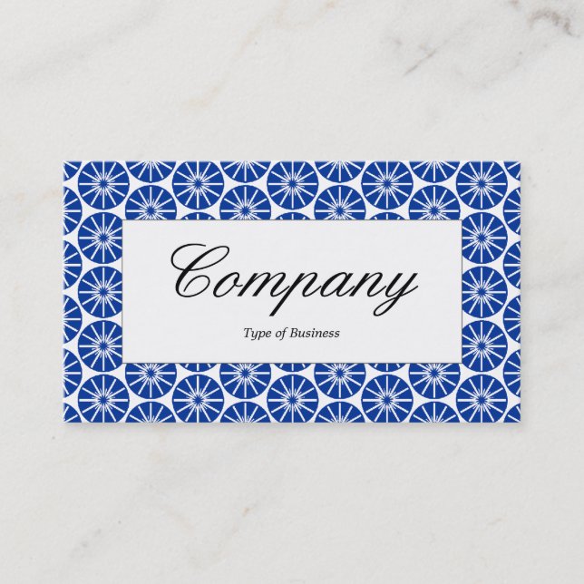 Centre Label - Star Wheel - Navy Blue Business Card (Front)