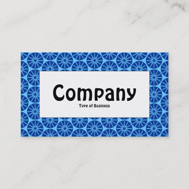 Centre Label - Star Wheel - Navy Blue on Lt Blue Business Card (Front)