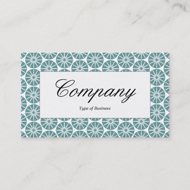 Centre Label - Star Wheel - Ocean Green Business Card (Front)