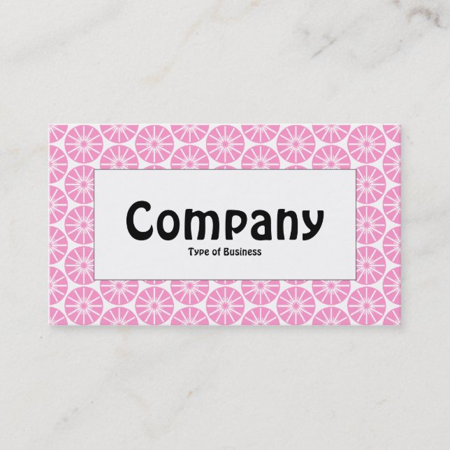 Centre Label - Star Wheel - Pink Business Card (Front)