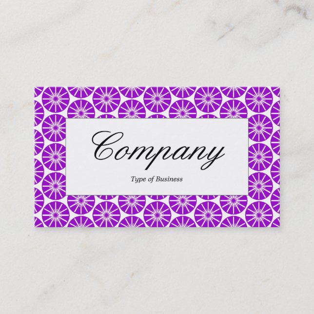 Centre Label - Star Wheel - Purple Business Card (Front)