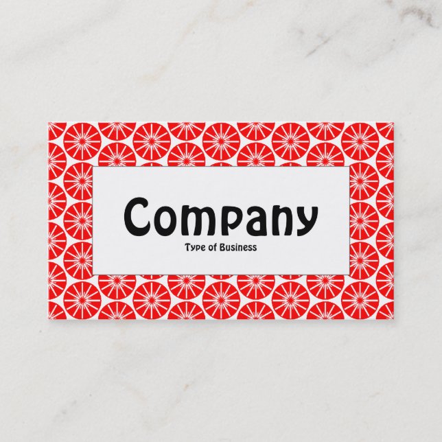 Centre Label - Star Wheel - Red Business Card (Front)