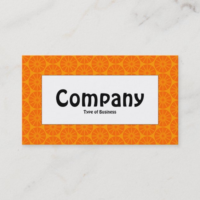 Centre Label - Star Wheel - Shades of Orange Business Card (Front)