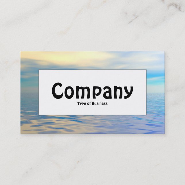 Centre Label - Tropical Sea Business Card (Front)