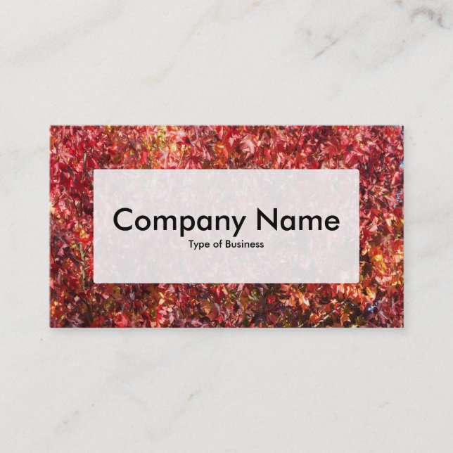 Centre Label v3 - Autumn Leaves Business Card (Front)