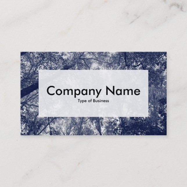 Centre Label v3 - Blue Autumn Business Card (Front)