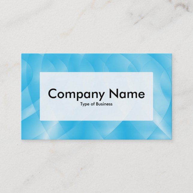 Centre Label v3 - Blue Curves Business Card (Front)