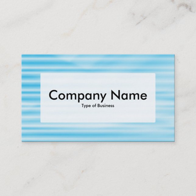 Centre Label v3 - Corrugated Blue Business Card (Front)