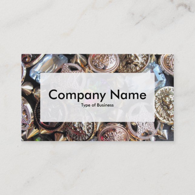 Centre Label v3 - Flea Market Bling Business Card (Front)