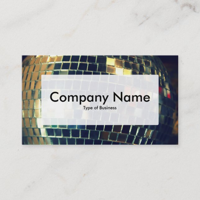Centre Label v3 - Mirror Ball Business Card (Front)