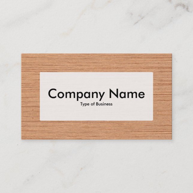 Centre Label v3 - Wood 06 Business Card (Front)