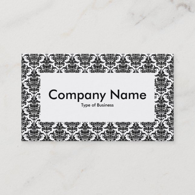 Centre Label v4 - Damask Pattern Business Card (Front)