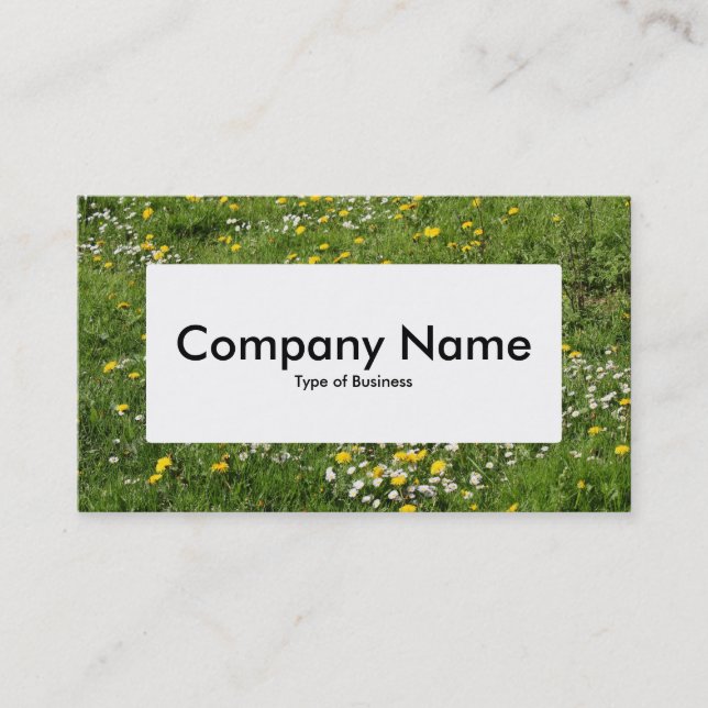 Centre Label v4 - Meadow Flowers Business Card (Front)