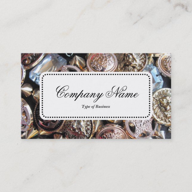 Centre Label v5 - Flea Market Bling Business Card (Front)